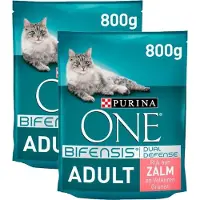 Purina One Adult Kattenvoer Zalm & Volkoren Granen Multi Pack - 2 x 800gr