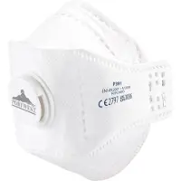 Portwest Eagle FFP3 Valved Dolomite Fold Flat Respirator (10 Stuks)-1