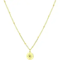 Lucardi Dames Dae Ketting - Staal - Ketting - Cadeau - 50 cm - Goudkleurig
