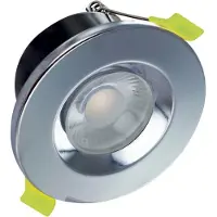 Integral LED - Inbouwspot - 6 watt - 3000K - 600 lumen - 38° lichthoek - Dimbaar - IP65 - CHROME