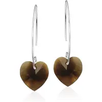 Montebello Oorbellen Pippa HZ59 - Swarovski Hart - 925 Zilver Gerhod. - Ø14mm - 40mm