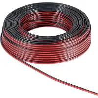 Pro Luidsprekerkabel op rol | 10 meter (1.5 mm², CCA, Rood/Zwart)