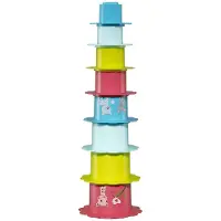 Vulli Stapelbekers - Stapeltoren - Bloemen - 8-Laags - Vanaf 6 maanden - Ø10 cm - Rood/Groen/Blauw