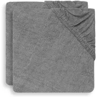 Jollein Aankleedkussenhoes Badstof 50x70cm - Storm Grey - 2 Stuks