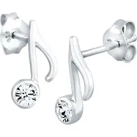 Elli Oorbellen 'Note' zilver / transparant