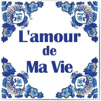 Walplus Franse Quote - Muursticker/Trapsticker - 15x15 cm - 24 stuks