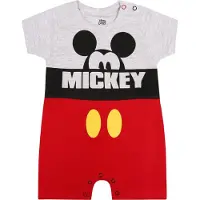 Disney Grijs-rode romper met afbeelding van Mickey Mouse / 92 cm