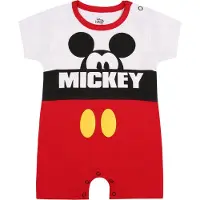 Disney Wit-rode romper met afbeelding van Mickey Mouse / 68 cm