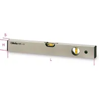 Beta Waterpassen vervaardigd geanodiseerd, geprofileerd aluminium, onbreekbare libellen nauwkeurigheid: 1mm/m 1696 200 - 016960002