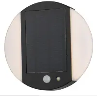 LumenXL Moderne solar buitenwandlamp met sensor zwart - Blitz