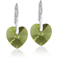 Montebello Oorbellen Noor HZ60 - Swarovski Hart - 925 Zilver Gerhod. - Ø14mm - 30mm