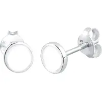 Elli Oorbellen 'Geo' zilver / wit
