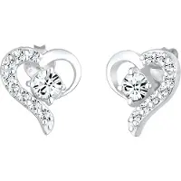 Elli Oorbellen 'Herz' zilver