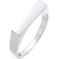 Elli - Elli Ringen Dames Zegel Hoekig Pinky Basic in 925 Sterling Zilver