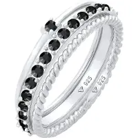 Elli Ring zwart / zilver