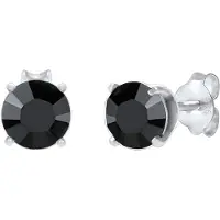 KUZZOI Oorbel zwart / zilver