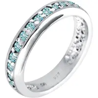 Elli Ring lichtblauw / zilver
