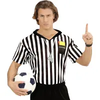 E-Carnavalskleding.nl Scheidrechters shirt (zwart en wit, M)