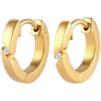 Elli DIAMONDS Oorbellen 'Diamant' goud / transparant