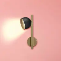 MARCHETTI LED-wandlamp Dome, zwart, Woon-/ Eetkamer, metaal, Modern, LED wandlamp