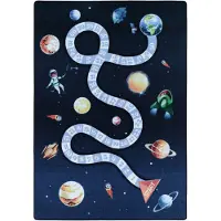 Muratap Play vloerkleed kinderkamer space numbers laagpolig 140x200 cm