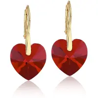 Montebello Oorbellen Noor HG26 - Swarovski Hart - 925 Zilver Verguld - Ø14mm - 30mm