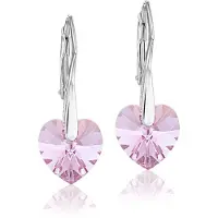 Montebello Oorbellen Lily HZ31 - Swarovski Hart - 925 Zilver Gerhod. - Ø10mm - 25mm