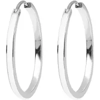 Elli Oorbellen 'Emaille' zilver / wit