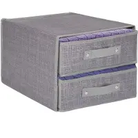 Springos Kast Organizer | Kleding Organizer | Opberger | 2 lades | Grijs