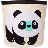 3 Sprouts Canvas Opbergbak - Was- en speelgoedmand voor baby- en kinderpanda