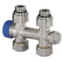 Heimeier Multilux 1-pijp onderblok 1/2 inch recht z/thermostaatknop
