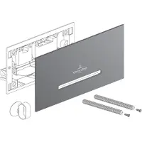 Villeroy & Boch ViConnect - WC-bedieningspaneel 300S, mat wit/mat chroom 922169N5