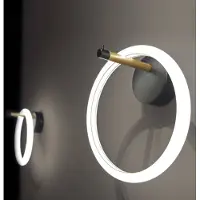 MARCHETTI LED-wandlamp Ulaop, dimbaar, zwart, Woon-/ Eetkamer, metaal, Design, LED wandlamp