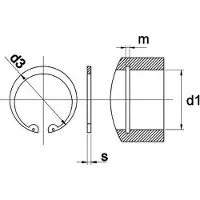 Kobout Borgring Din472 13X1Mm V Boring - 100 stuks