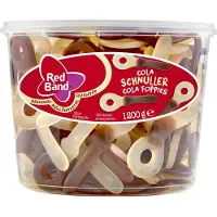 Red Band Cola Sleutels - 6 emmers à 100 stuks - Zacht snoep - Cola Winegums - Snoep in emmers