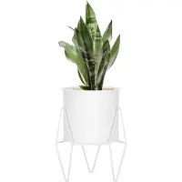 Hobby Hall Staande Bloempot | Plantenbakken | Bloempothouder | Metaal Wit | 22 cm