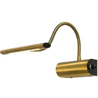 TRIO Led leeslamp Curtis messing mat