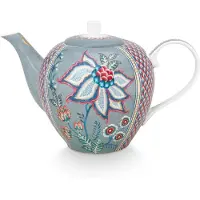 Pip studio Theepot Flower Festival Light Blue 1,6 L