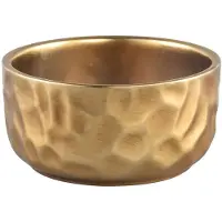 Ptmd collection | Bloempot Dylon keramiek goudkleurig 19x19x9 cm bloempotten | NADUVI