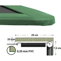 Salta Trampoline Rand Rechthoekig Groen 153 x 214