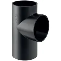 Geberit PE T-stuk met drie aansluitingen 88,5° 90/90 mm
