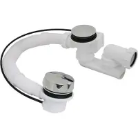 Riho AMC70 Badafvoer Overloopkabel 70 Cm - Chroom Met Logo - Messing - Baden, Badafvoeren & Vulsystemen - 8714148302606