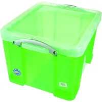 Really Useful Boxes Really Useful Box opbergdoos 35 liter, transparant groen