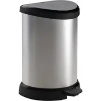 Curver Decobin Pedaalemmer 20 Liter Zilver