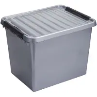 Sunware Q-line opbergbox - 52 l - grijs/zwart