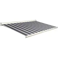 Domasol Knikarmscherm F10 Manueel Ral7016 Blauw Grijs Doek D414 400x300cm