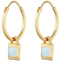 Elli PREMIUM Oorbellen blauw / goudgeel / goud