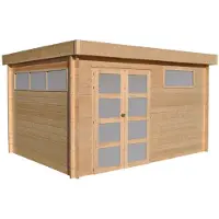 Fjordholz Tuinhuis Modern 355 x 295 cm stalen dak met anti-condensdoek