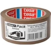 TESA Standaard Pakband Solvent 48mm-66m Bruin