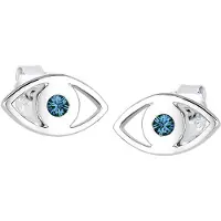 Elli Oorbellen 'Evil Eye' blauw / zilver